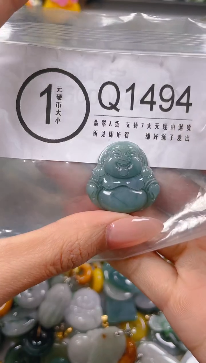 【闪购商品】翡翠颈饰未镶嵌/Q/翡翠A货一图一物