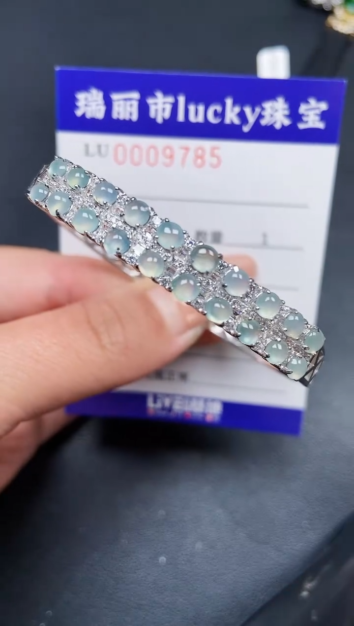 【闪购商品】翡翠颈饰银S925镶嵌9785