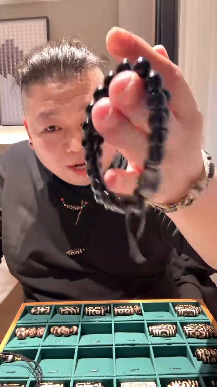 未镶嵌珠子玛瑙/玉髓极品黑曜石手串多样性发一K002
