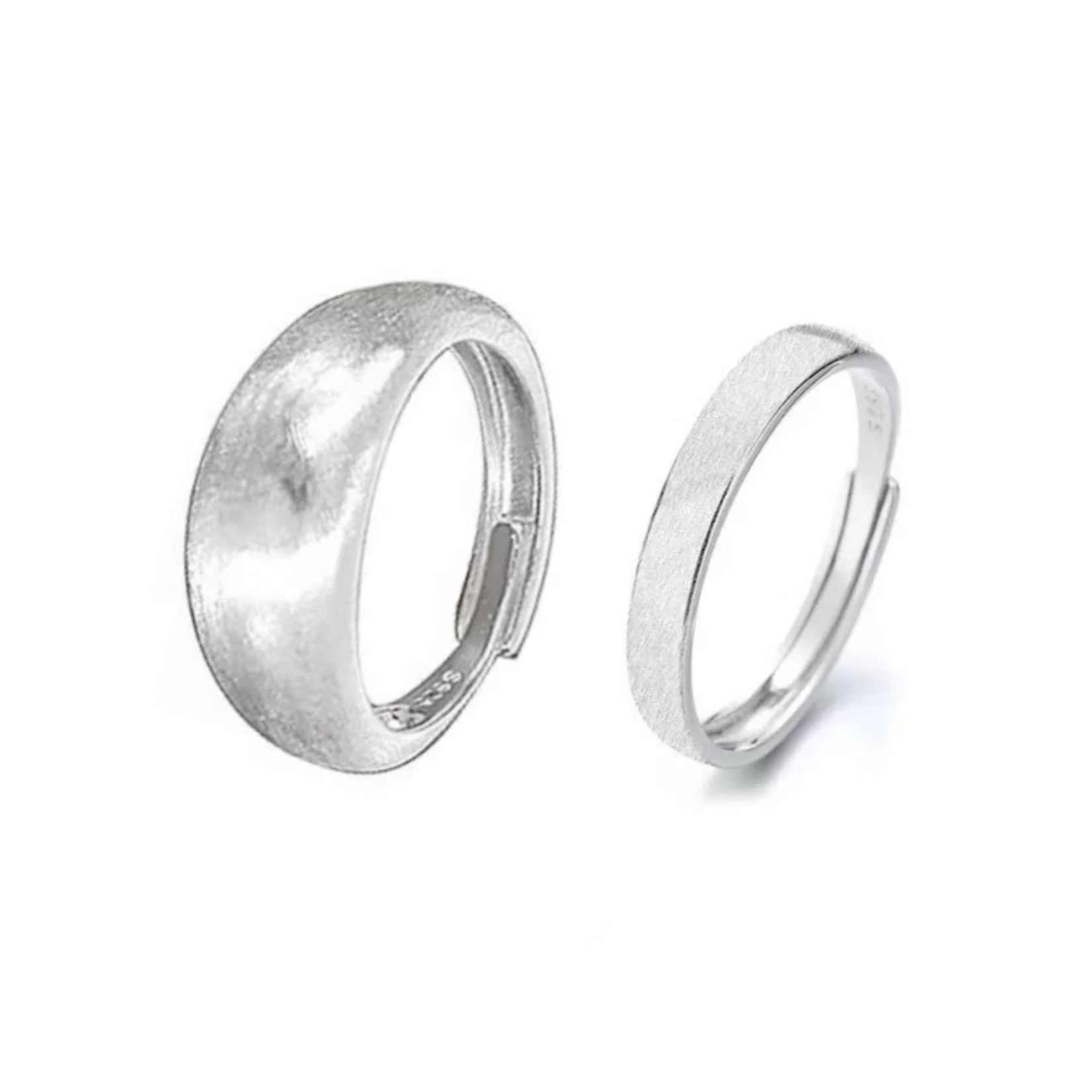 925银戒指 【拉丝磨砂】简约ins风小众高级感气质时尚冷淡极简风