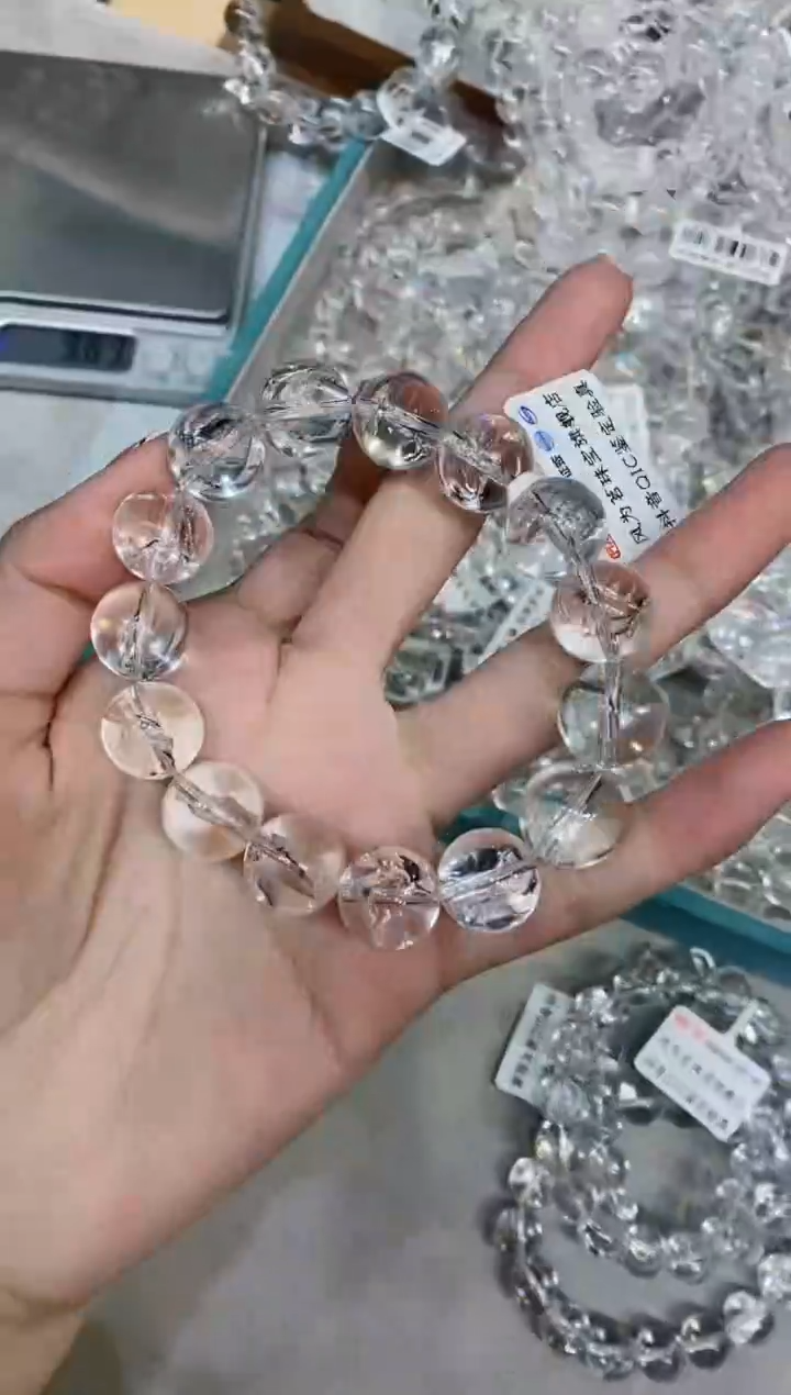 【闪购商品】水晶手串未镶嵌b5657 利姆利亚阿赛14mm+