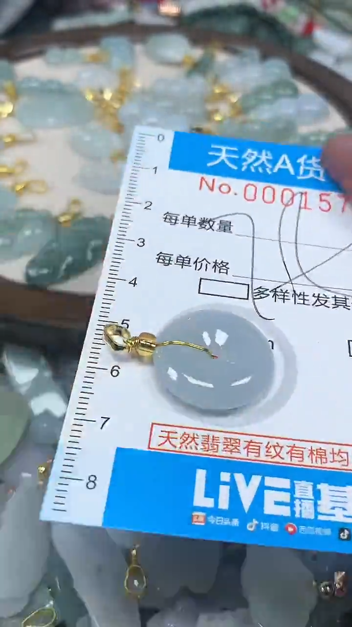 翡翠未镶嵌颈饰净货挂件-1574