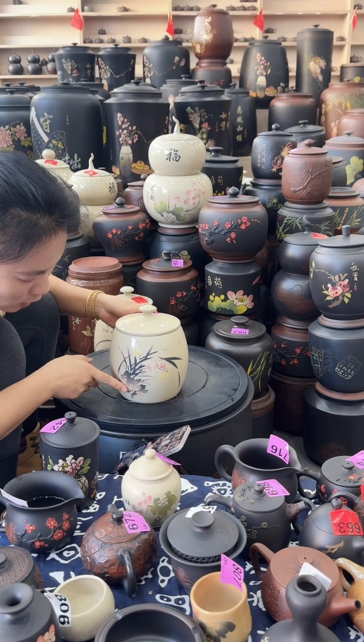 罐瑕疵茶叶罐  白泥   703