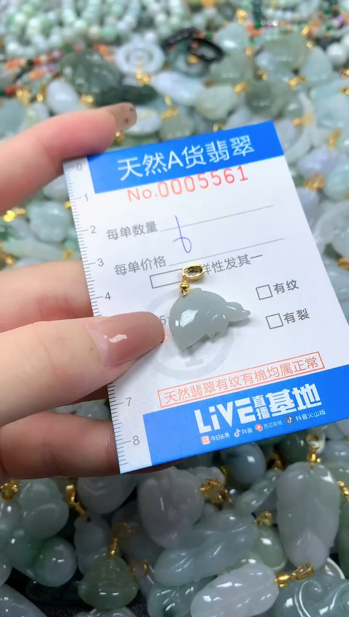 颈饰未镶嵌翡翠净货挂件-5561