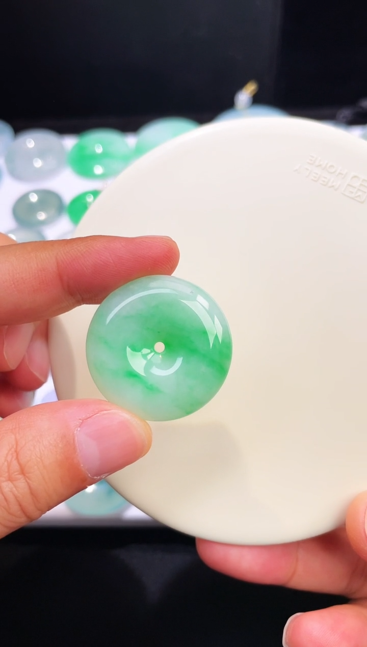 颈饰未镶嵌翡翠【28】平安扣 尺寸 30.5   7.2mm