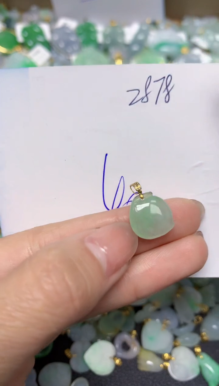 【闪购商品】翡翠颈饰18K金镶嵌 天然翡翠A货