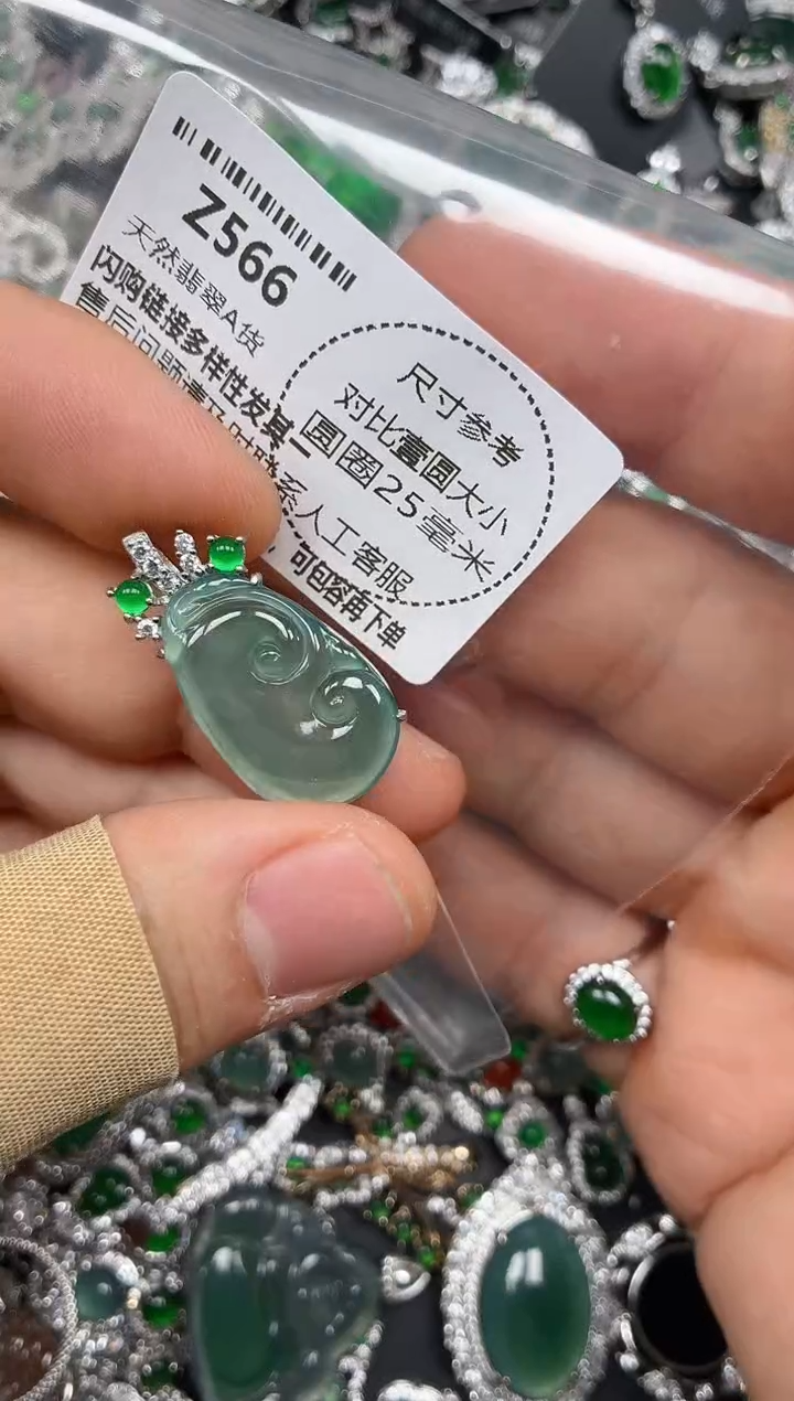 颈饰未镶嵌翡翠Z566吊坠