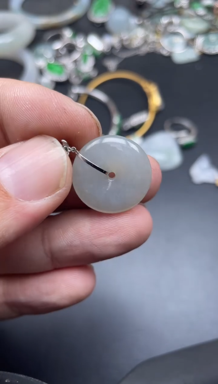 【闪购商品】翡翠颈饰18K金镶嵌塑寄售商品不退不换