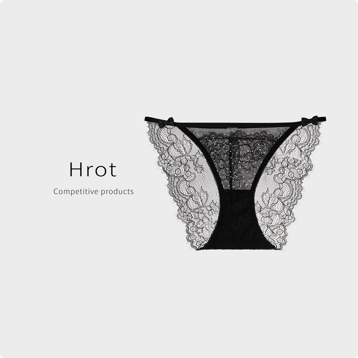 满目星河*法式浪漫蕾丝低腰三角裤性感水钻舒适包臀内裤女士新款