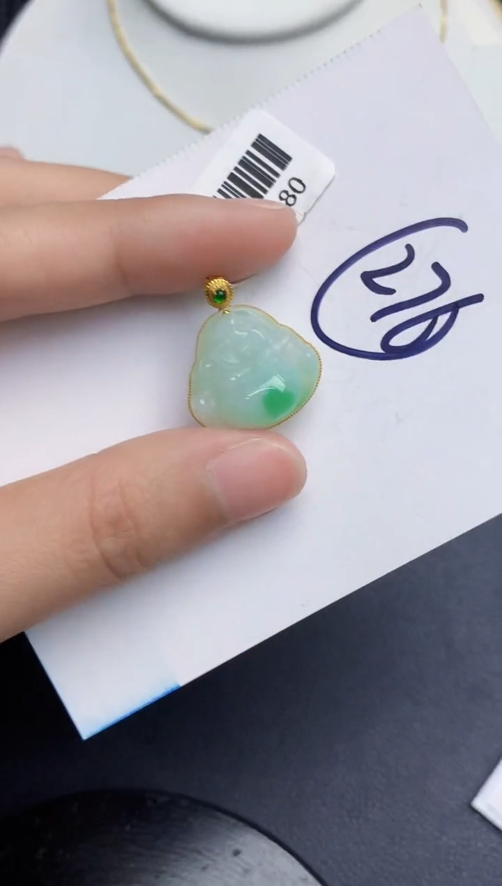【闪购商品】翡翠颈饰18K金镶嵌000000000