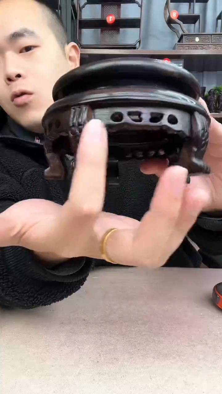 【闪购商品】乌木类端景台2770小李子红木工艺品