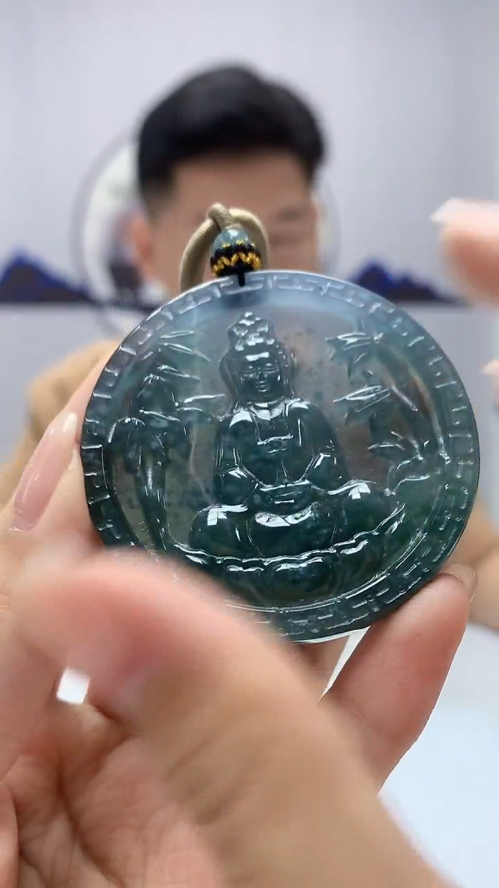 【闪购商品】定制翡翠未镶嵌4917kk-毛货挂件46