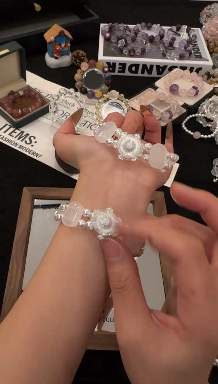 合金手链水晶白幽灵手牌x