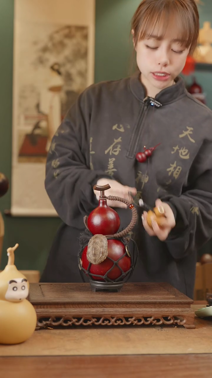 【闪购商品】81号精品天然大漆工艺防渗内胆酒葫芦~