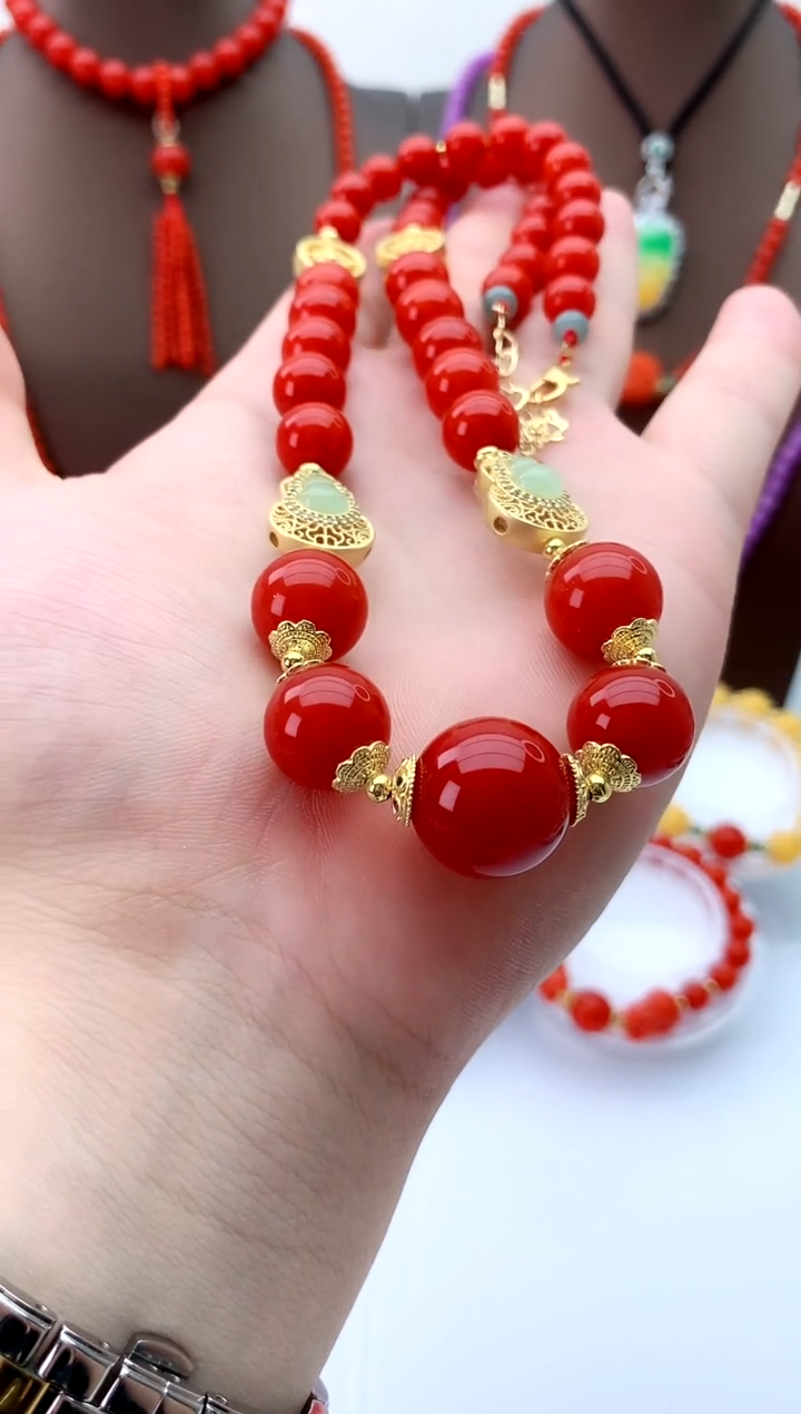 翡翠未镶嵌颈饰D328项链