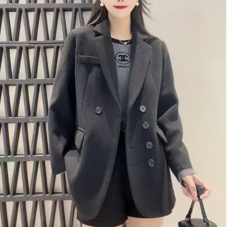 86723 春装上新女士韩版设计师款时尚百搭气质西服 防