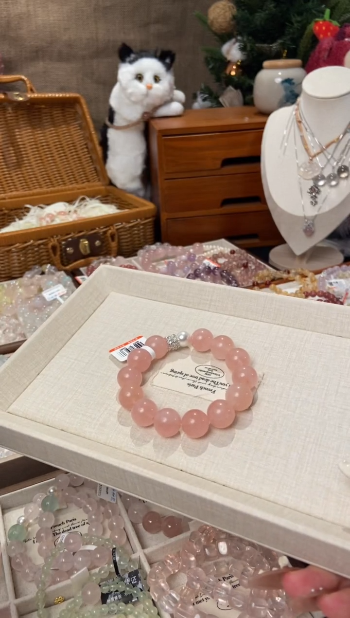 水晶手链未镶嵌孤品捡漏均匀瑕疵介意勿拍