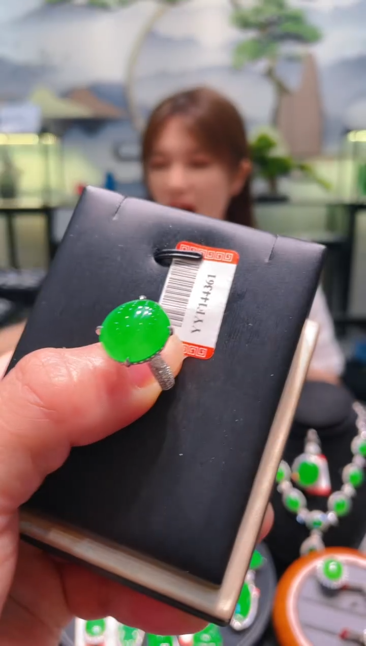 翡翠18K金镶嵌颈饰翡翠A33