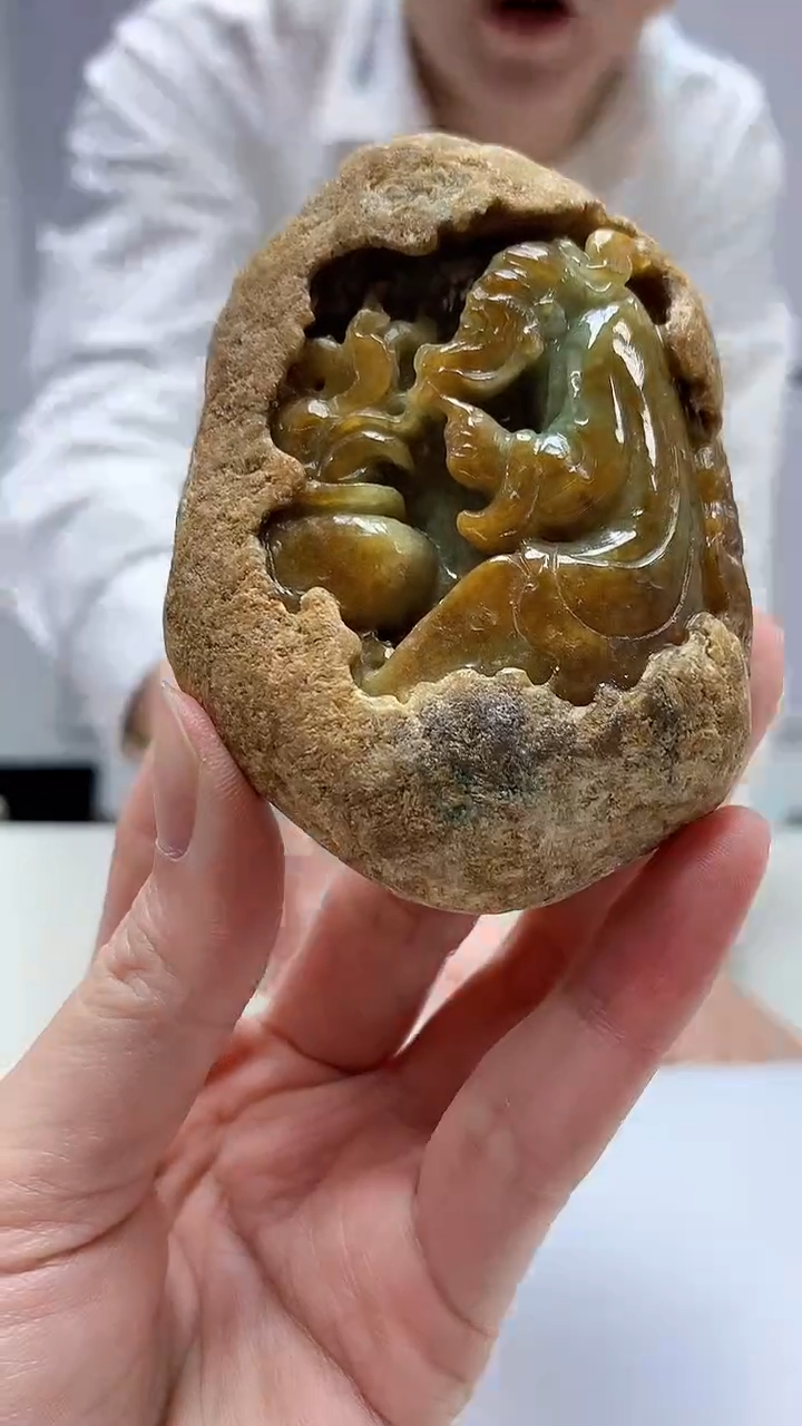 【闪购商品】定制翡翠未镶嵌5028zm-毛货赠底座三味书屋240