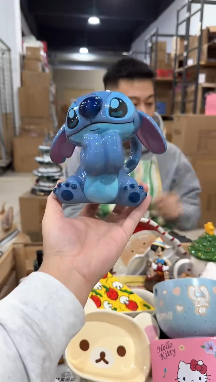 瓷片史迪仔趴耳水杯