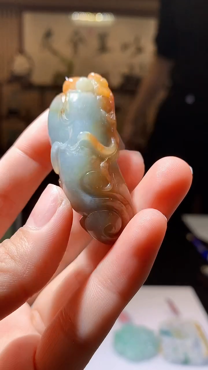 【闪购商品】定制翡翠未镶嵌1085hm-毛货挂件9