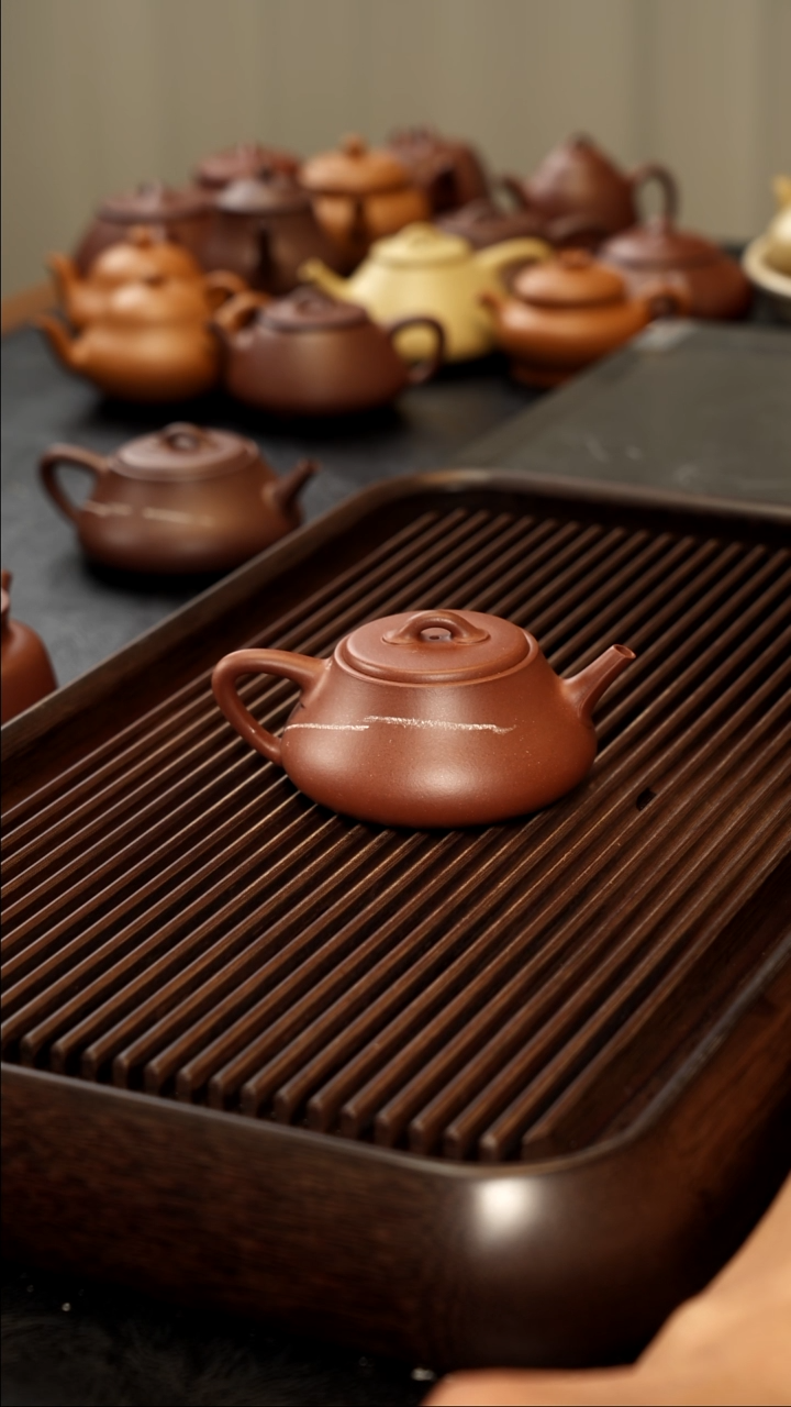 茶壶紫砂封釉的远业石瓢低温版