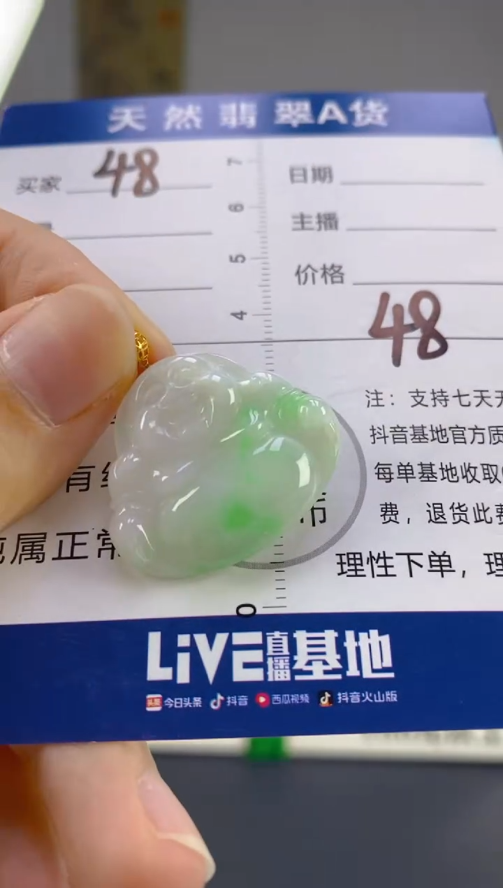 【闪购商品】翡翠颈饰18K金镶嵌天然A货翡翠
