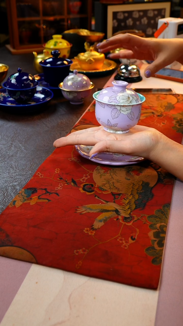 茶杯紫砂【宜景窑系列】盖碗