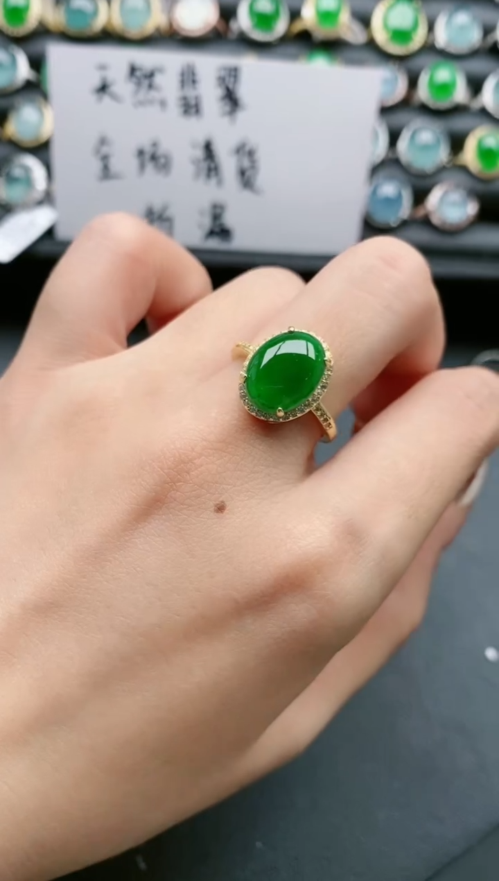 【闪购商品】翡翠戒指银S925镶嵌11111111