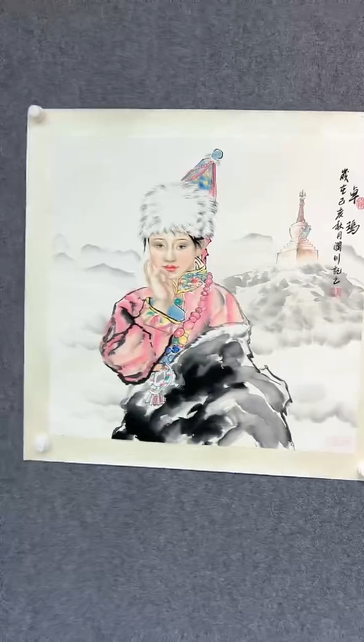 【闪购商品】绘画贺润川-4平尺-人物-Yz