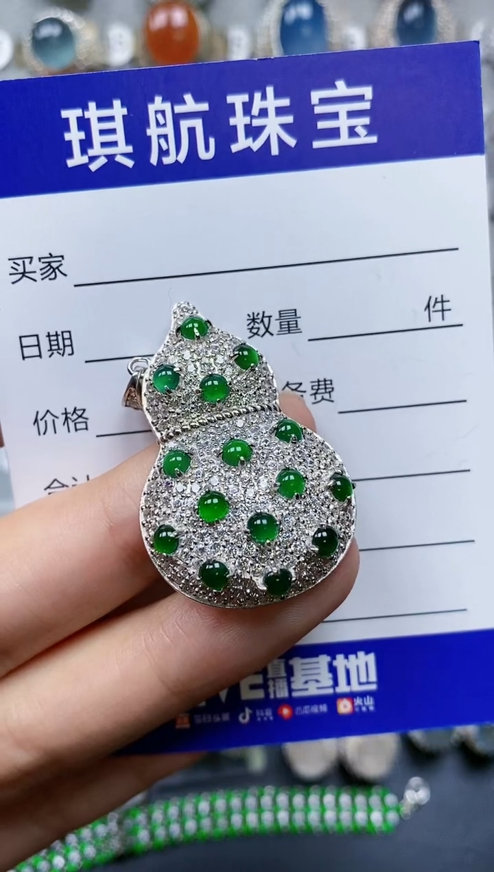 【闪购商品】翡翠颈饰银S925镶嵌0212