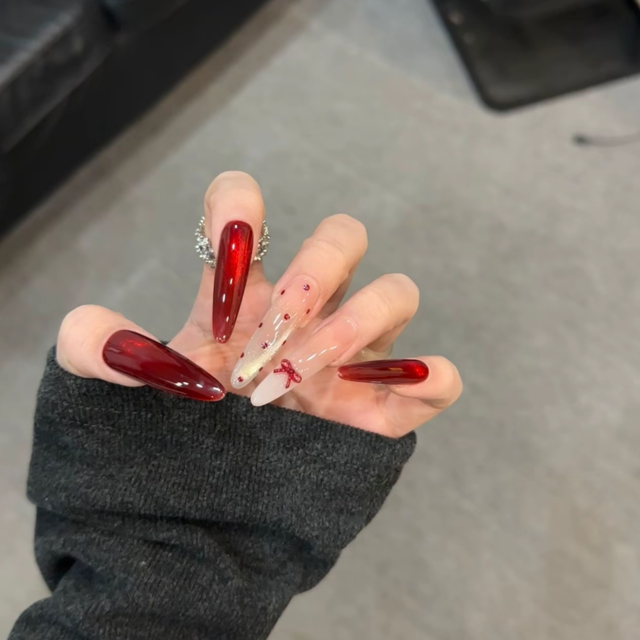 【圣诞女郎】-圣诞节系列清纯可爱风纯手工穿戴甲