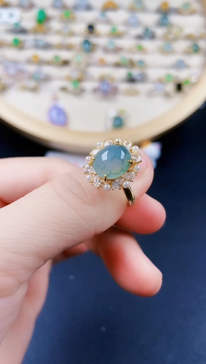 【闪购商品】翡翠戒指银S925镶嵌12012120