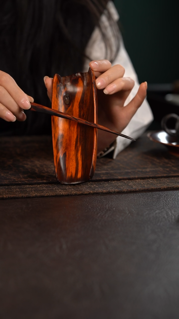 【闪购商品】杯君心福利红酸枝茶则长条