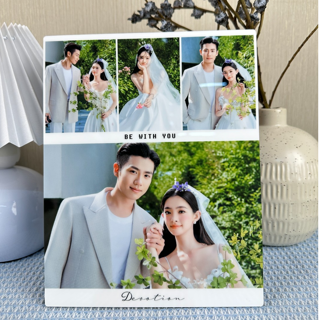 【四宫格】韩式水晶面相框摆台照片定制宝宝洗全家福打印冲印婚纱照