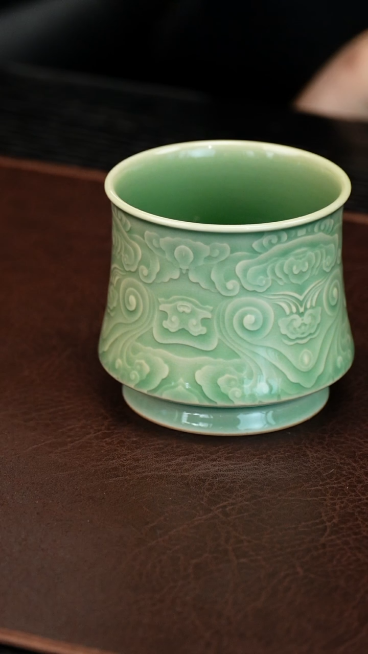 青瓷手工茶器包邮