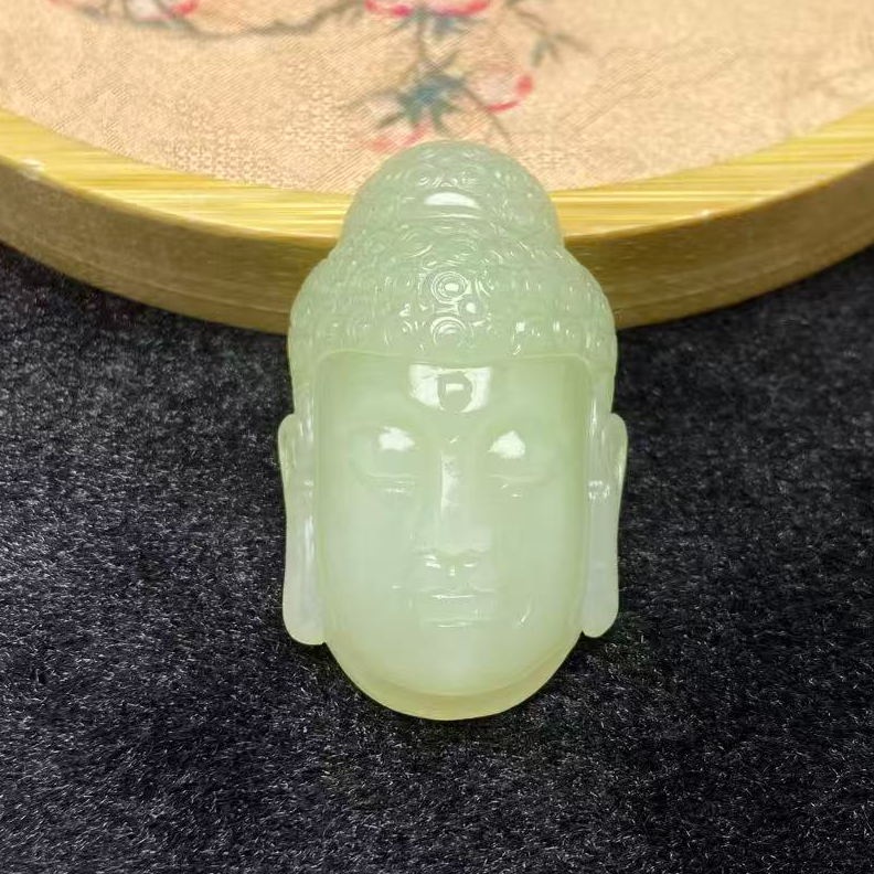 和田玉佛头挂件D003