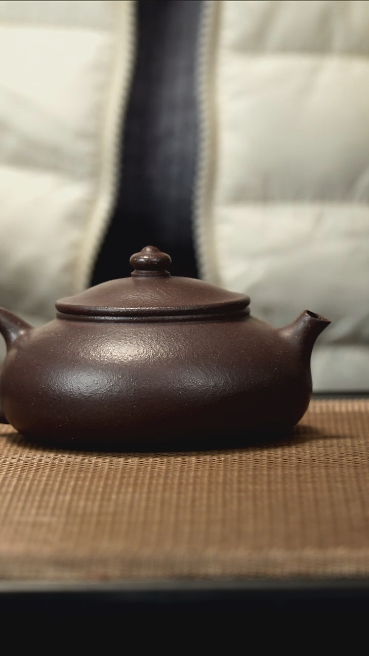 紫砂茶盏清灰紫泥寒江150CC