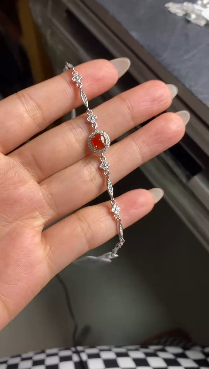 银S925镶嵌戒指翡翠天然A货翡翠