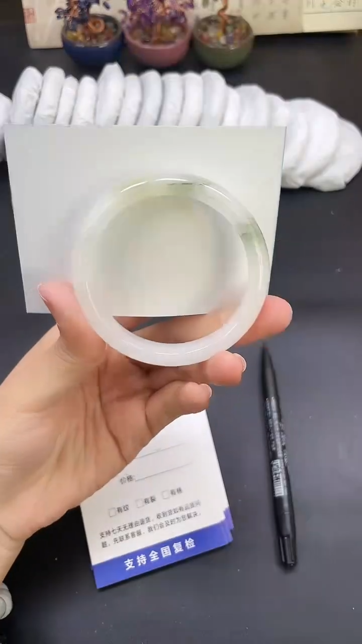 未镶嵌手镯石英质玉A209-56`57