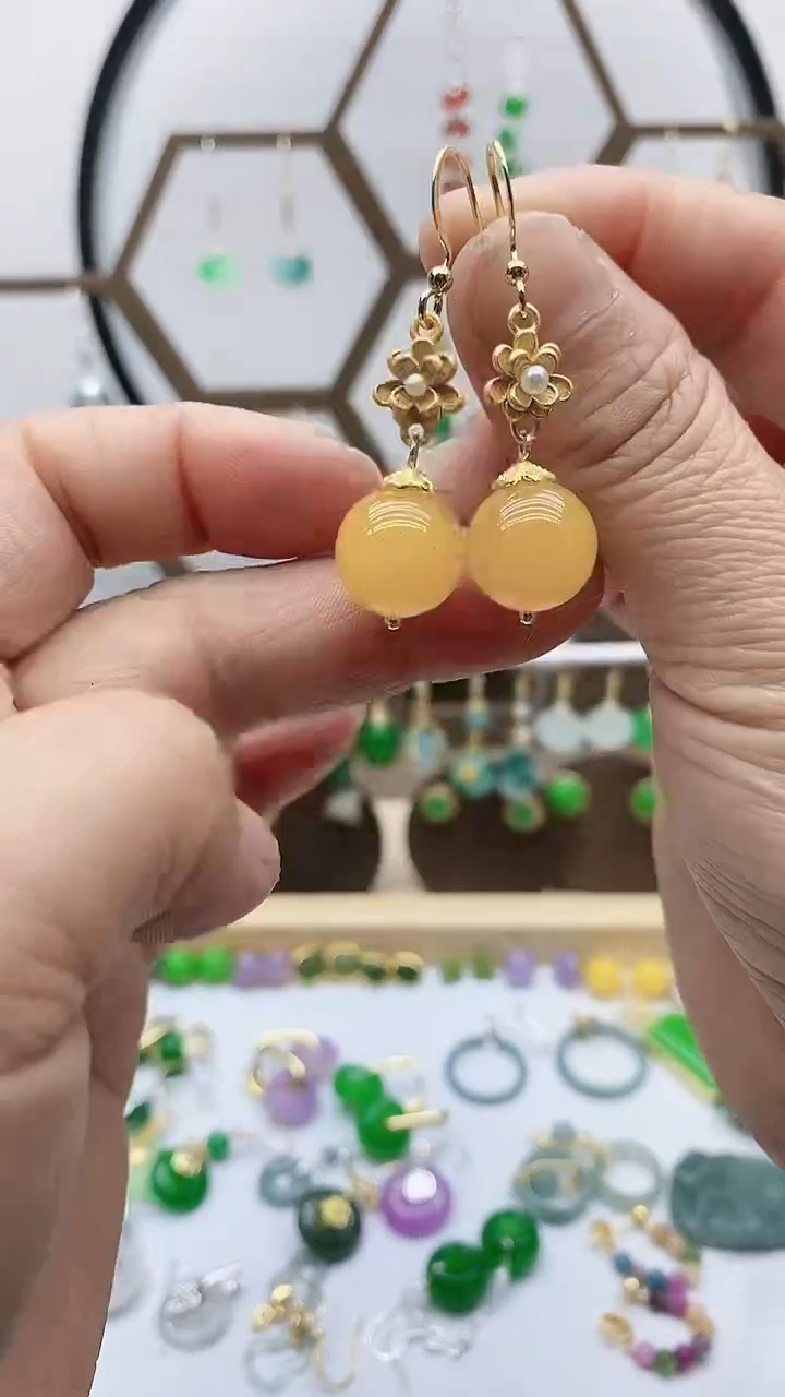 未镶嵌耳饰玛瑙/玉髓142