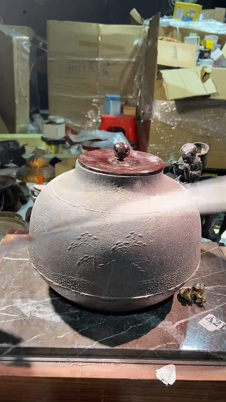 东红中古美术工艺品铜炉