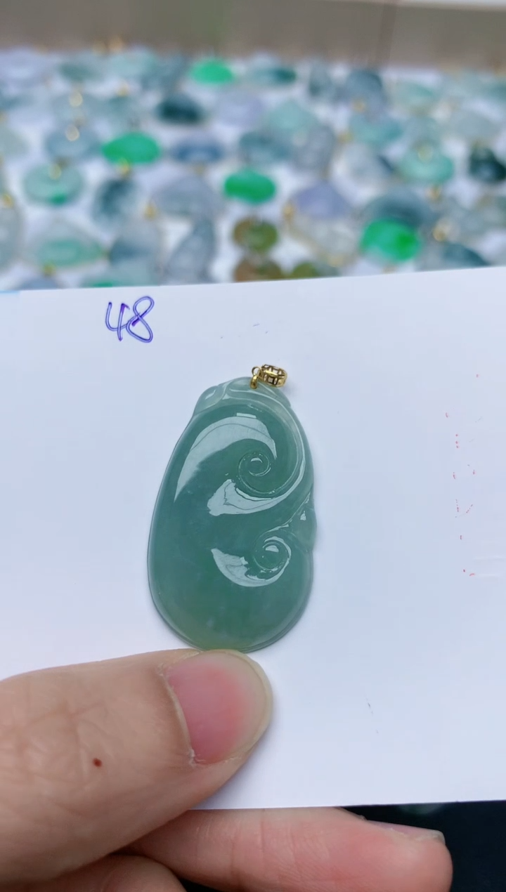 【闪购商品】翡翠颈饰18K金镶嵌天然翡翠A货    484