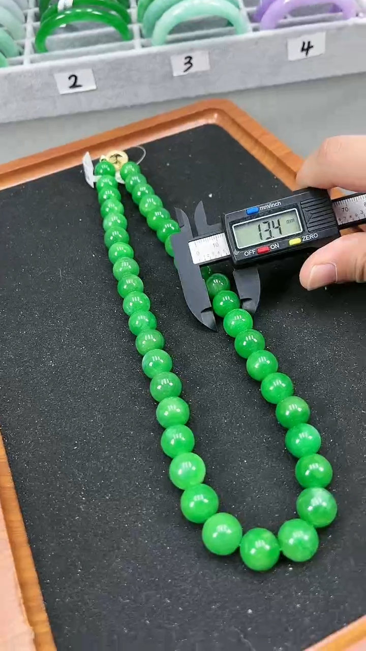 【闪购商品】砖雕s45 蜡阳绿项链 卡13mm