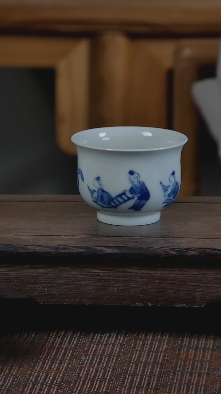 【闪购商品】折葵非器手工手绘婴戏炉式杯