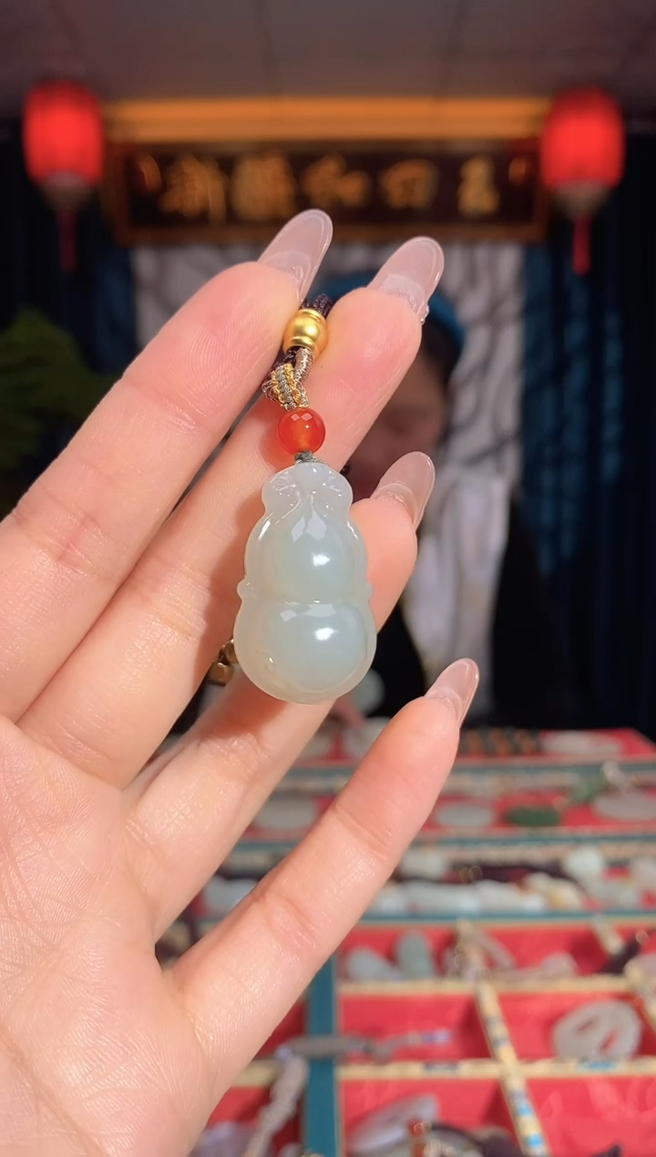 和田玉未镶嵌挂件葫芦