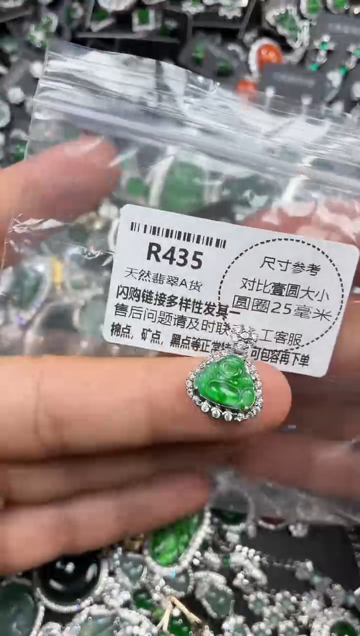 颈饰未镶嵌翡翠R435吊坠