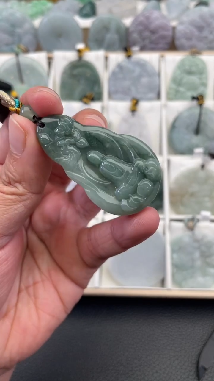 颈饰未镶嵌翡翠天然缅甸翡翠A货21