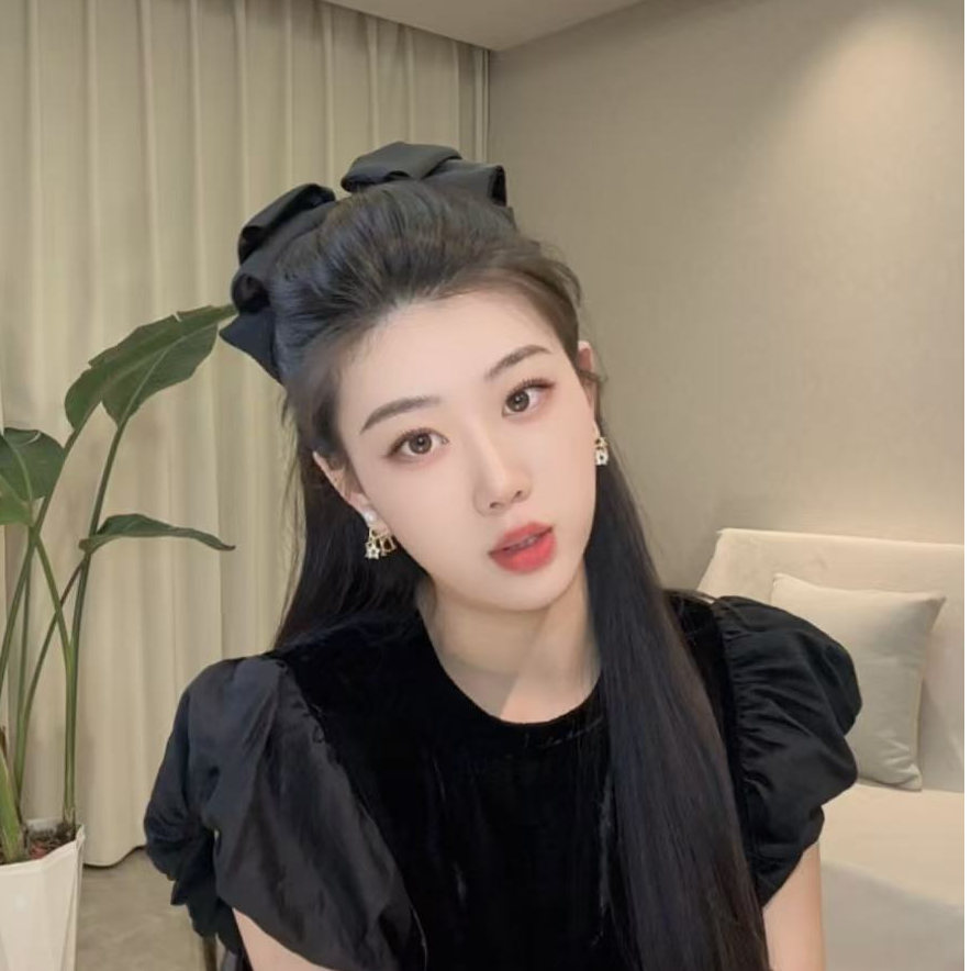 气质百搭法式高级质感后脑勺鲨鱼夹缎面蝴蝶结发夹花苞抓夹