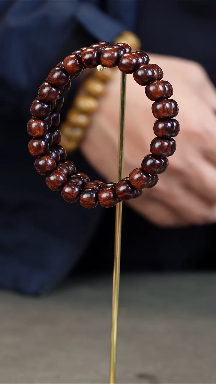 手串/手链黄花梨/降香黄檀436055-9x10精工沉水紫油梨大黑线